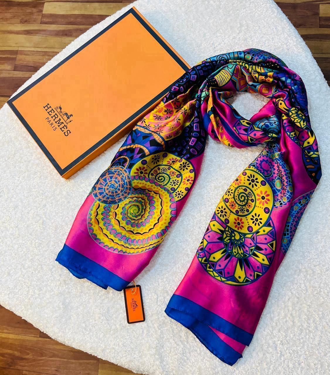 Luxury Brand Hermes P Print Silk Scarf