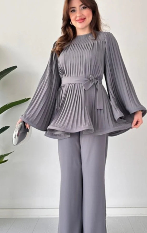 Pleated Flare Co Ord Set