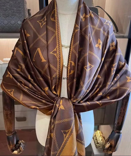 Cocoa Royale Monogram Scarf