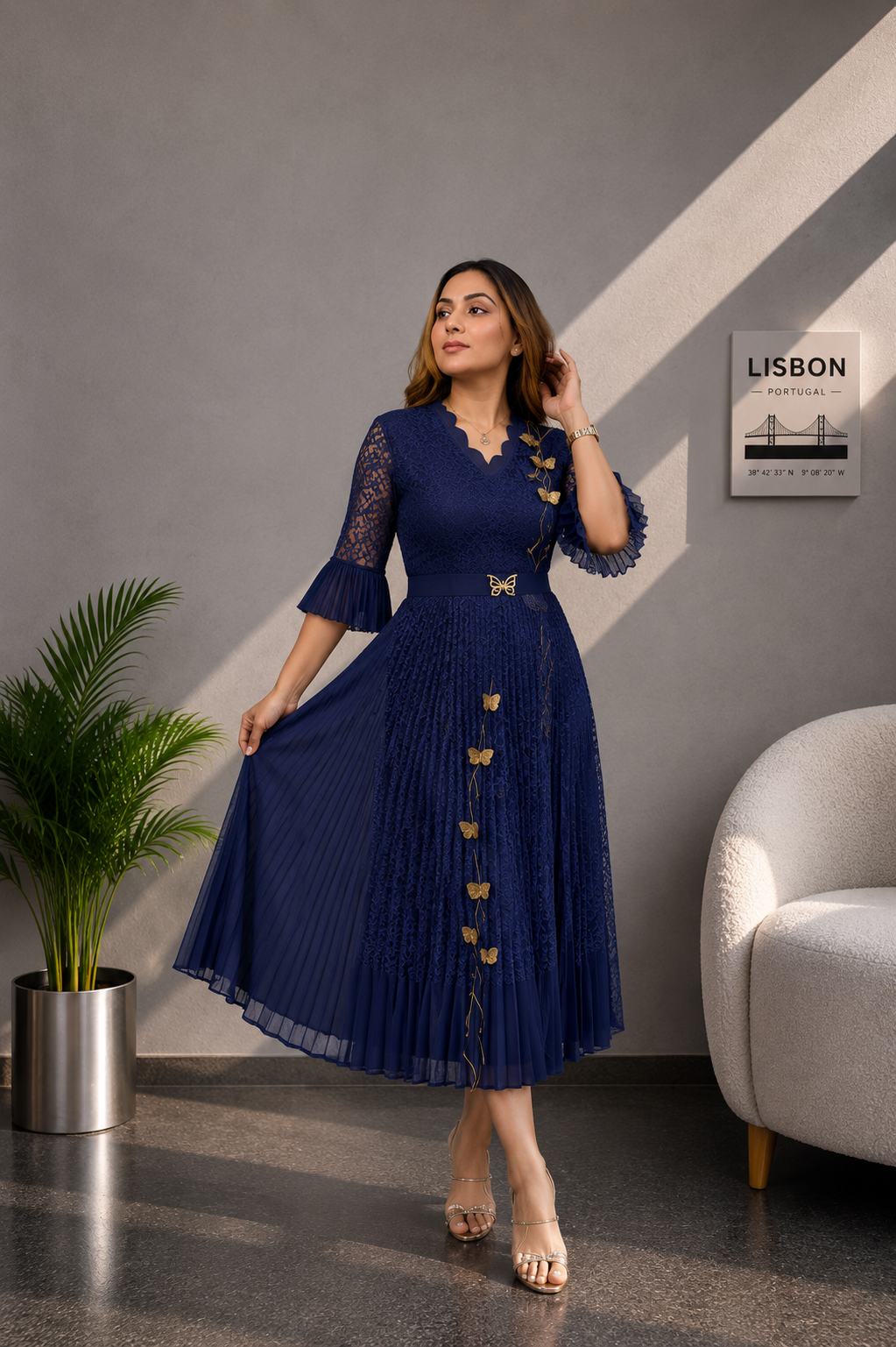 Lily Luxe Pleated Dress