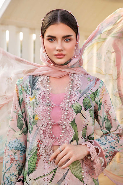 3 Piece Unstitched Printed Lawn Suit | MPT 2502 - B