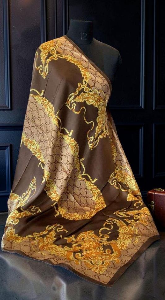 Luxe Choco Silk Scarf