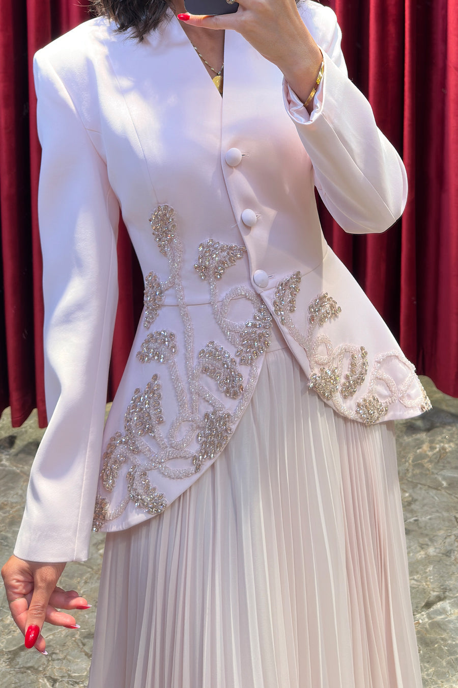 The Pearl Elan Gown Set