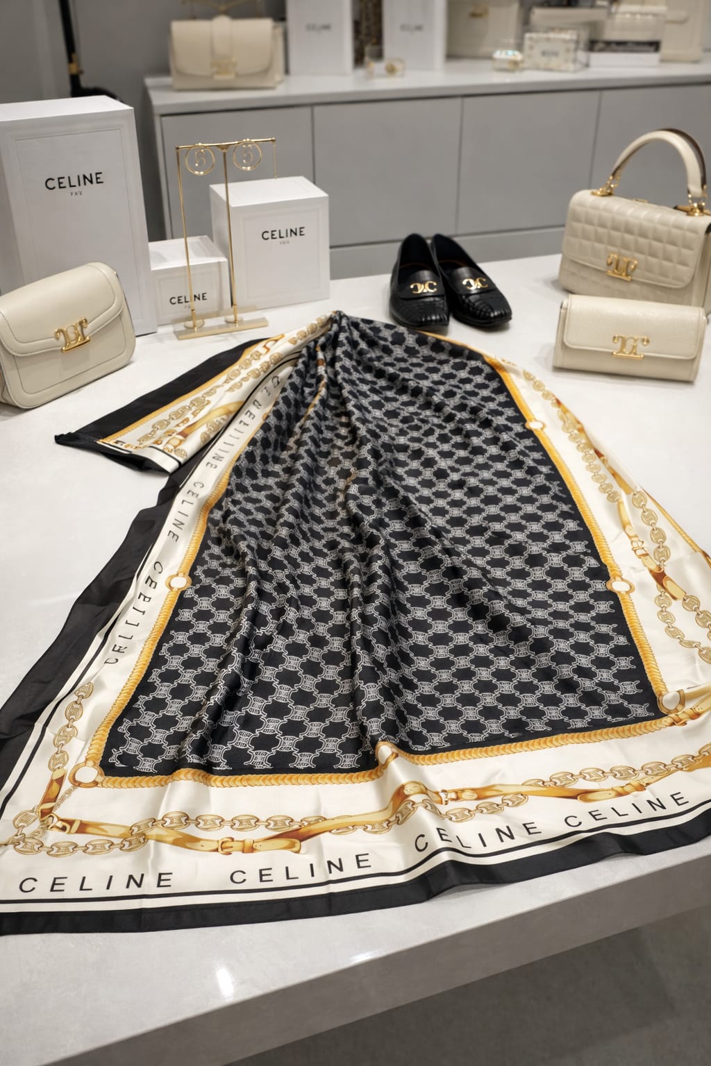 Luxury Brand silk muse Print Silk Scarf