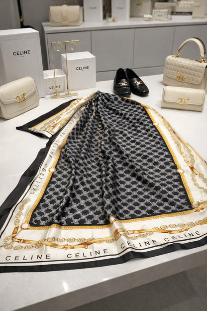 Luxury Brand silk muse Print Silk Scarf