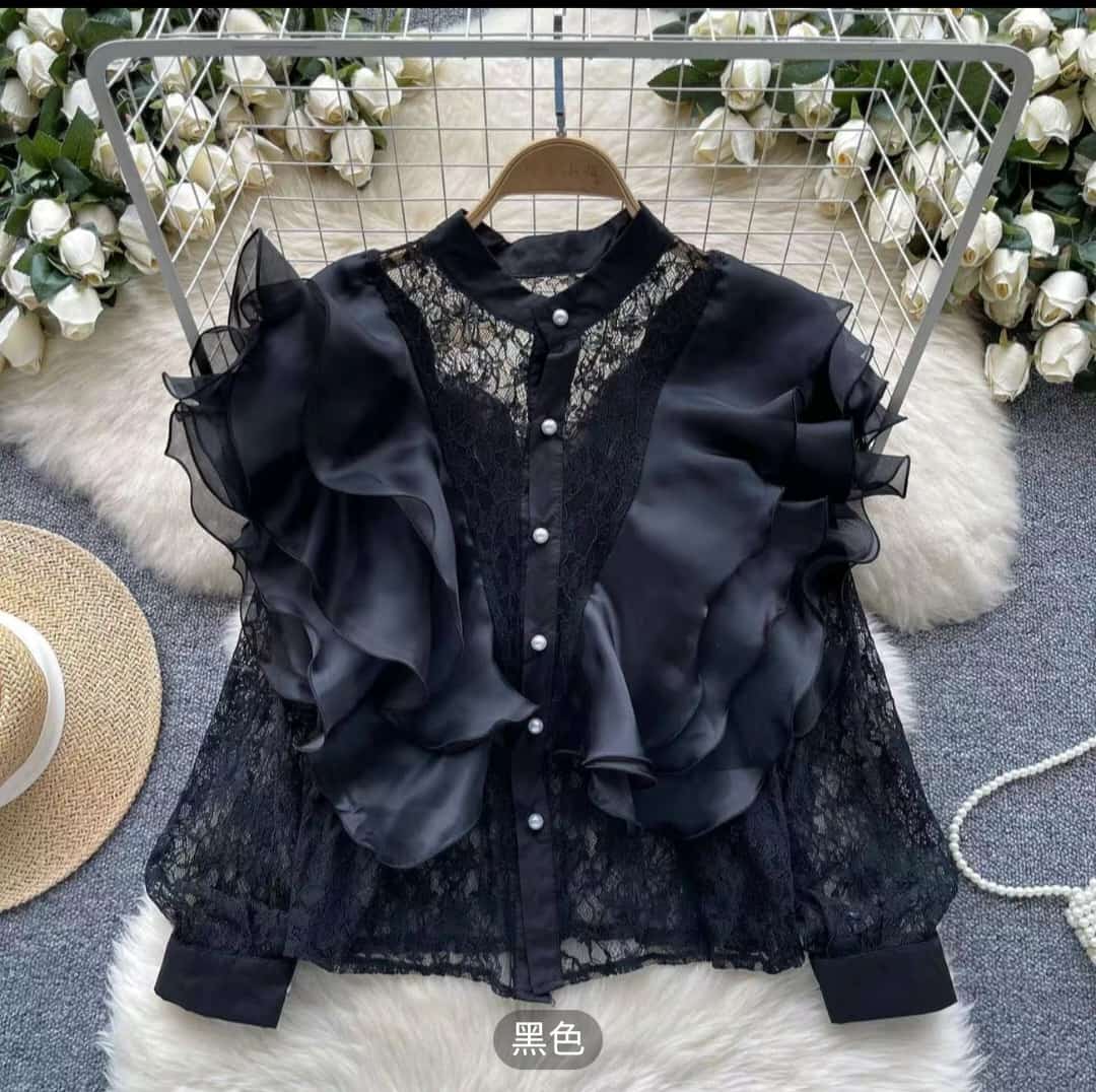 Ruffle Chic Formal Shirt