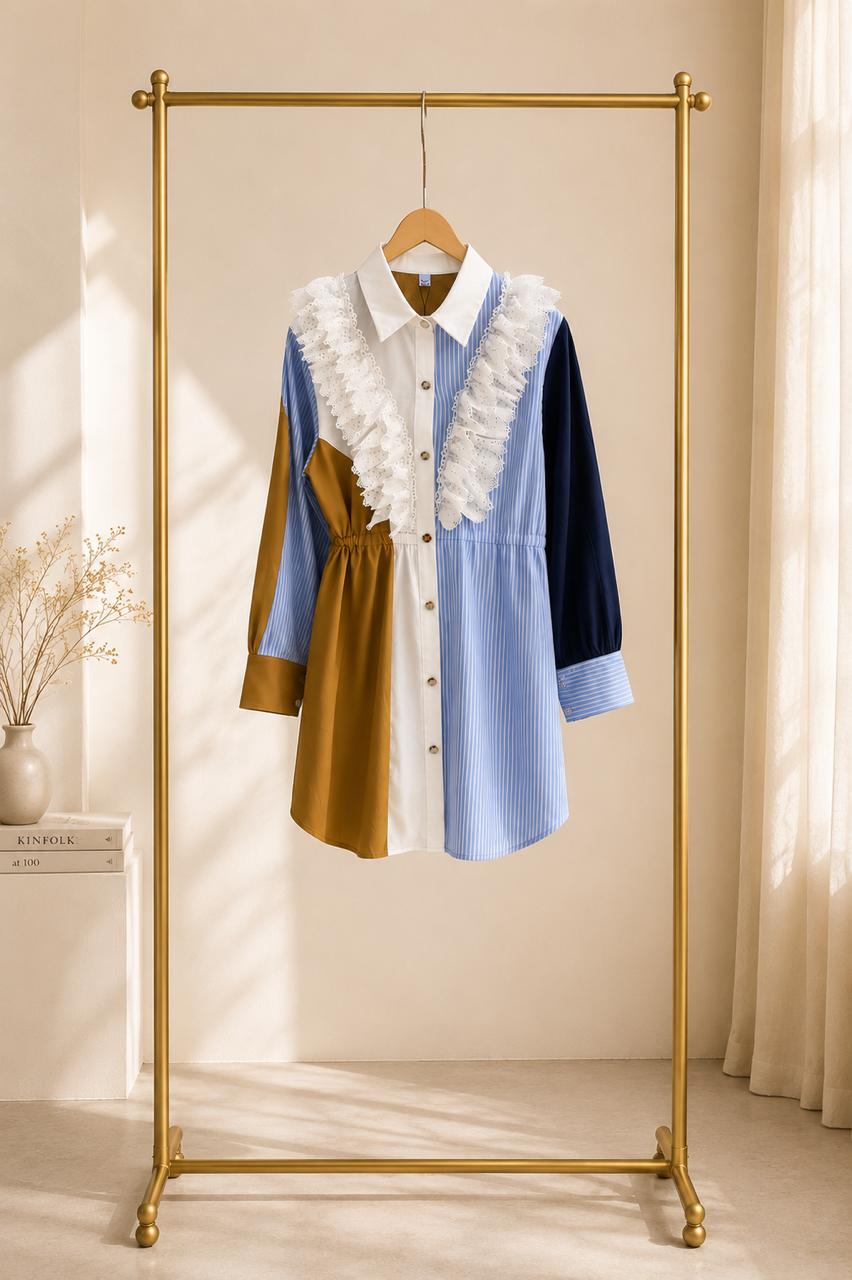 Riveria Lace Shirt Dress