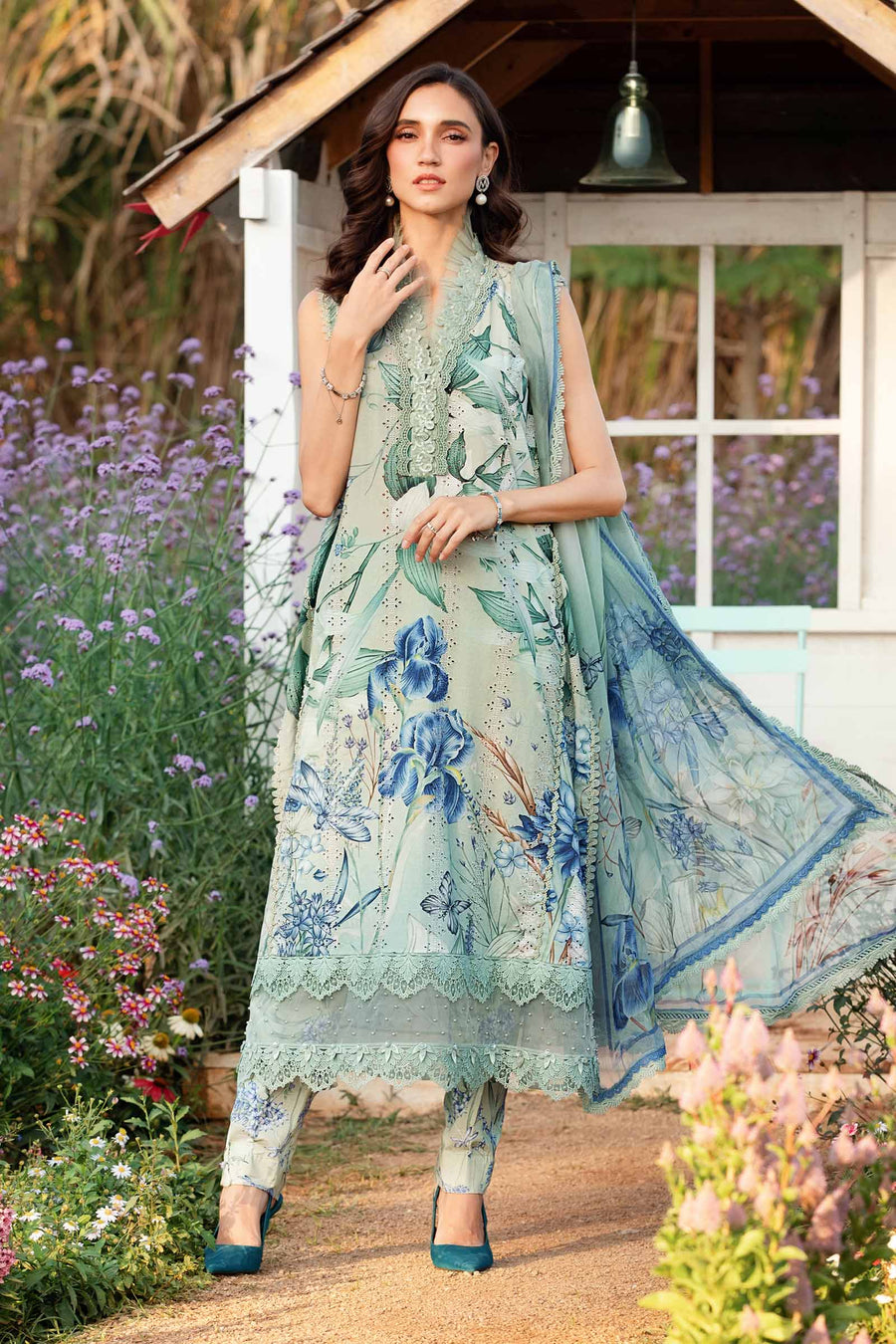 3 Piece Unstitched Printed Lawn Suit | MPT 2502 - B