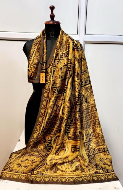 Majestic Chain Silk Scarf
