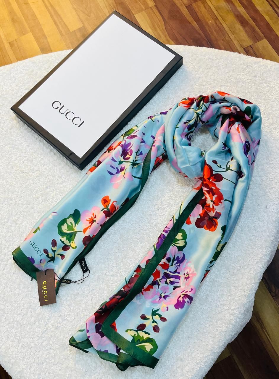 Luxury Brand Print Gucci Silk Scarf