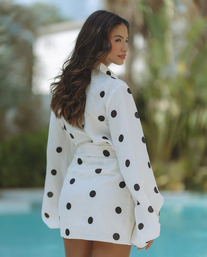 French Kiss Polka Wrap Dress