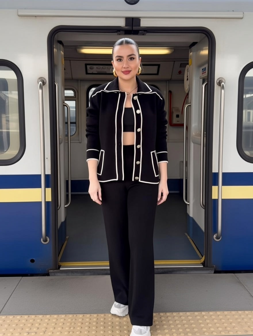 Monaco Piped Luxe Co ord