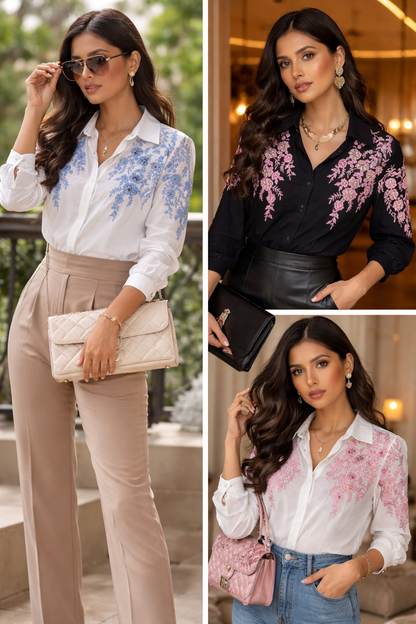 Floral Embellished Shirt