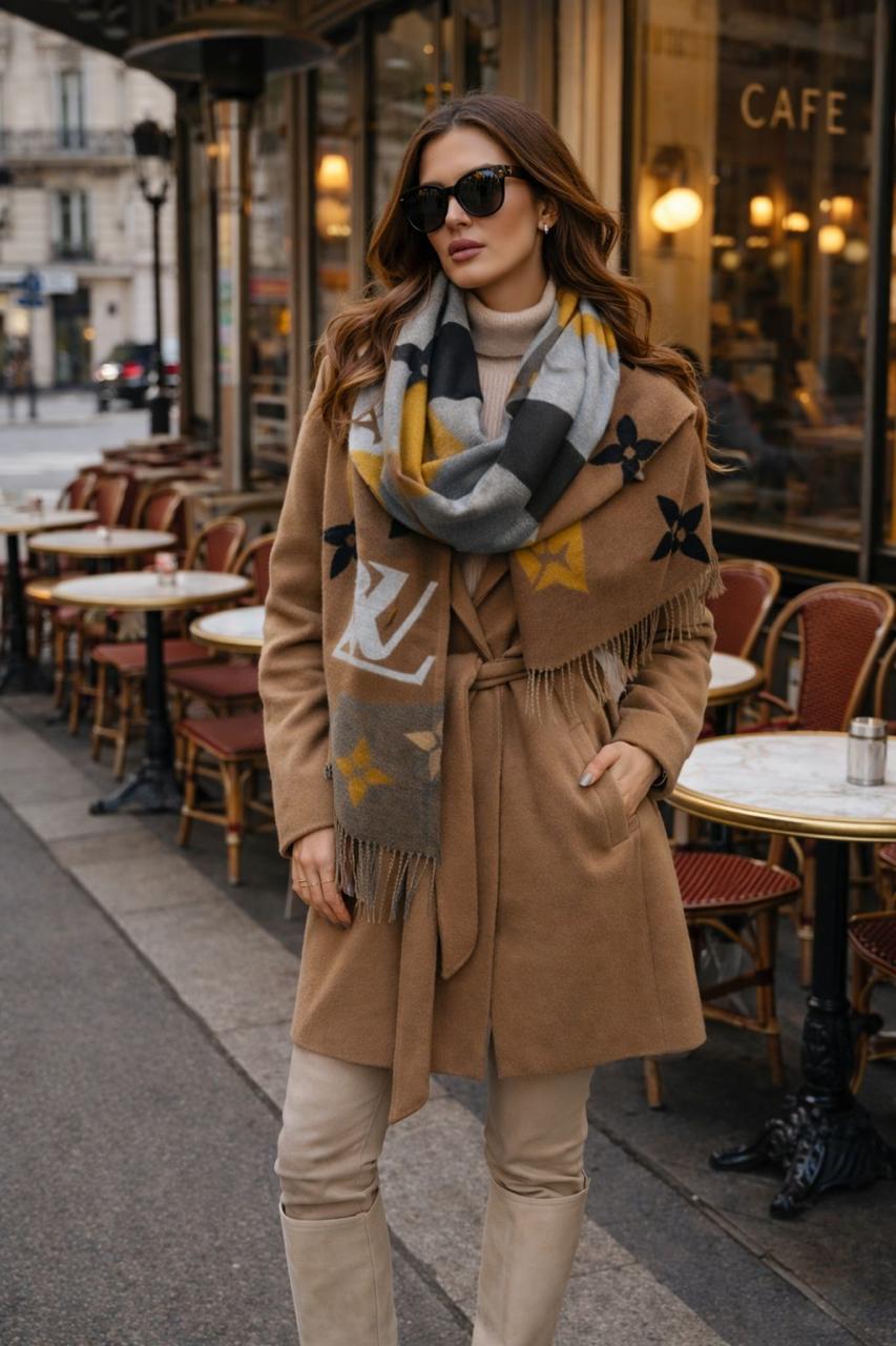 Signature Monogram Luxe Winter Shawl
