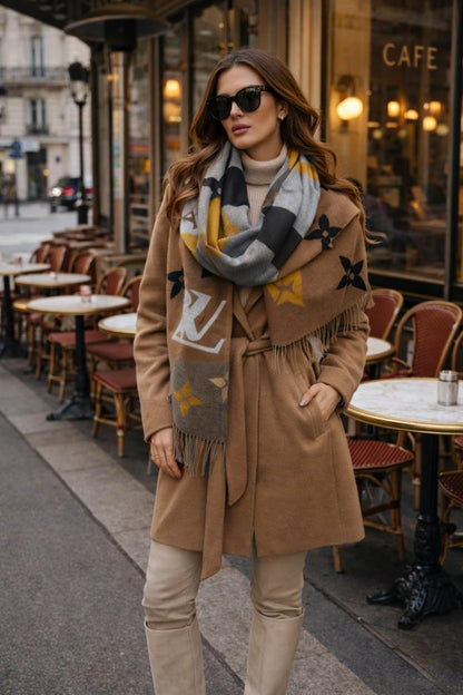 Signature Monogram Luxe Winter Shawl