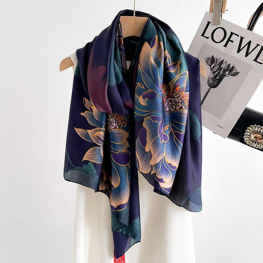 Midnight Opulence Silk Scarf