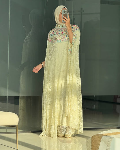 Nooreh Luxe Elegant Lace Kaftan