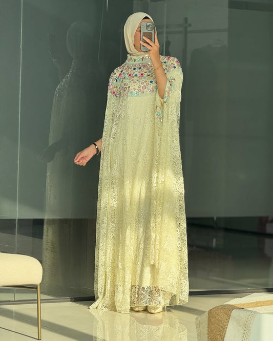 Nooreh Luxe Elegant Lace Kaftan