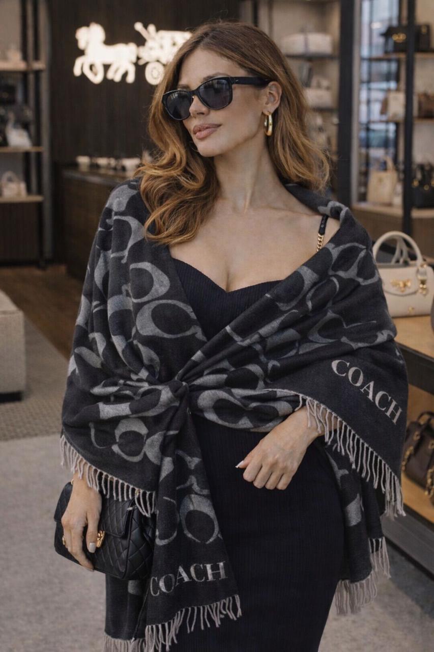 Soft Blush Monogram Cashmere-Blend Scarf