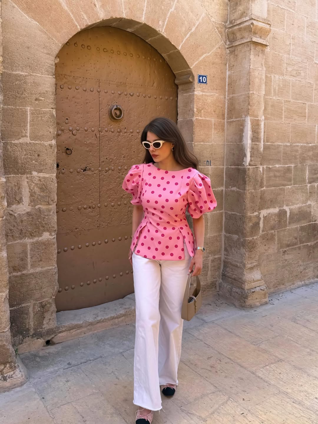 Pink Polka Barbie Top