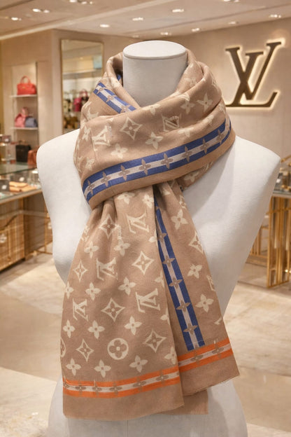 Signature Monogram Luxe Cashmere-Blend Scarf