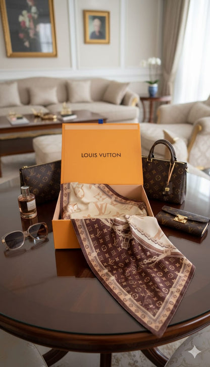 Royal monogram evening shawl