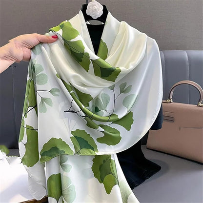 Emerald Whisper Silk Scarf