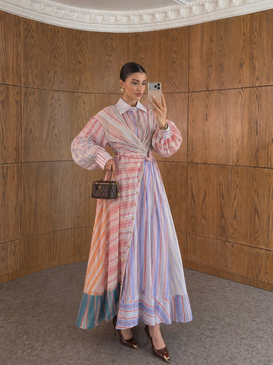 Pastel Reverie Luxe Shirt Dress
