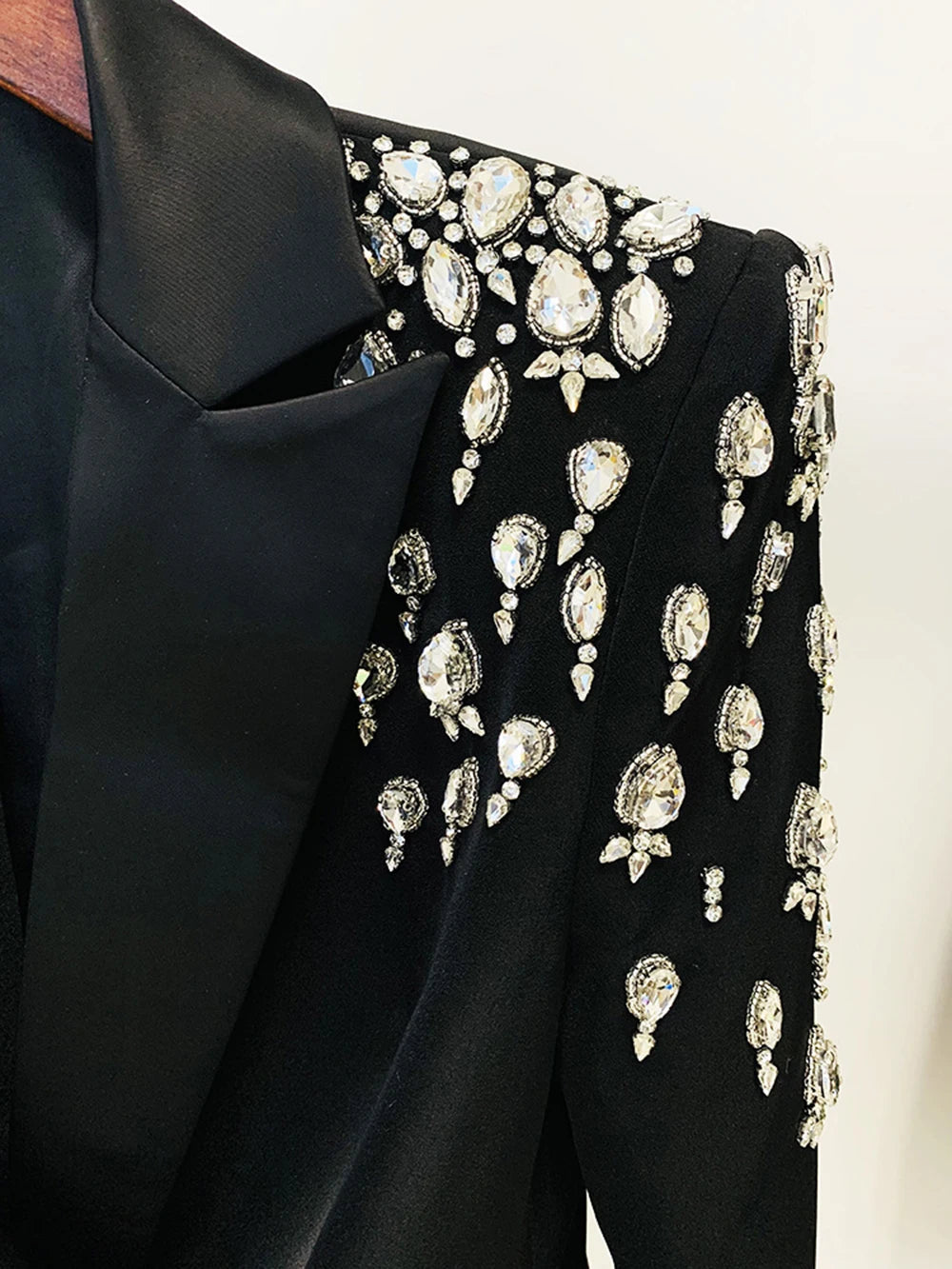 Diamond Black Studded Blazer