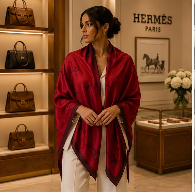 H Monogram Luxe Scarf