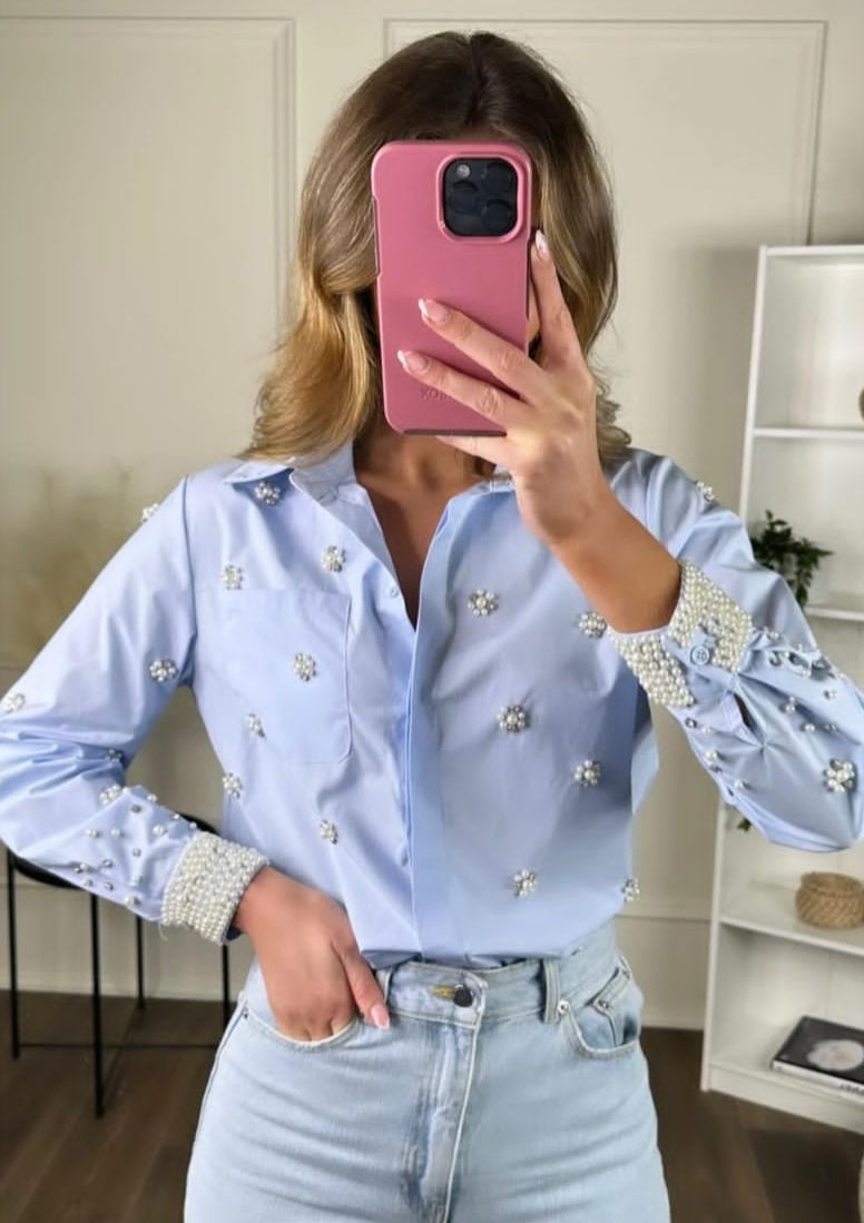 Flynn pearl embellished shirt