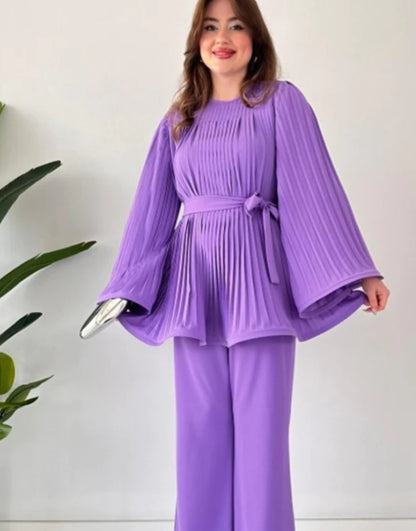 Pleated Flare Co Ord Set