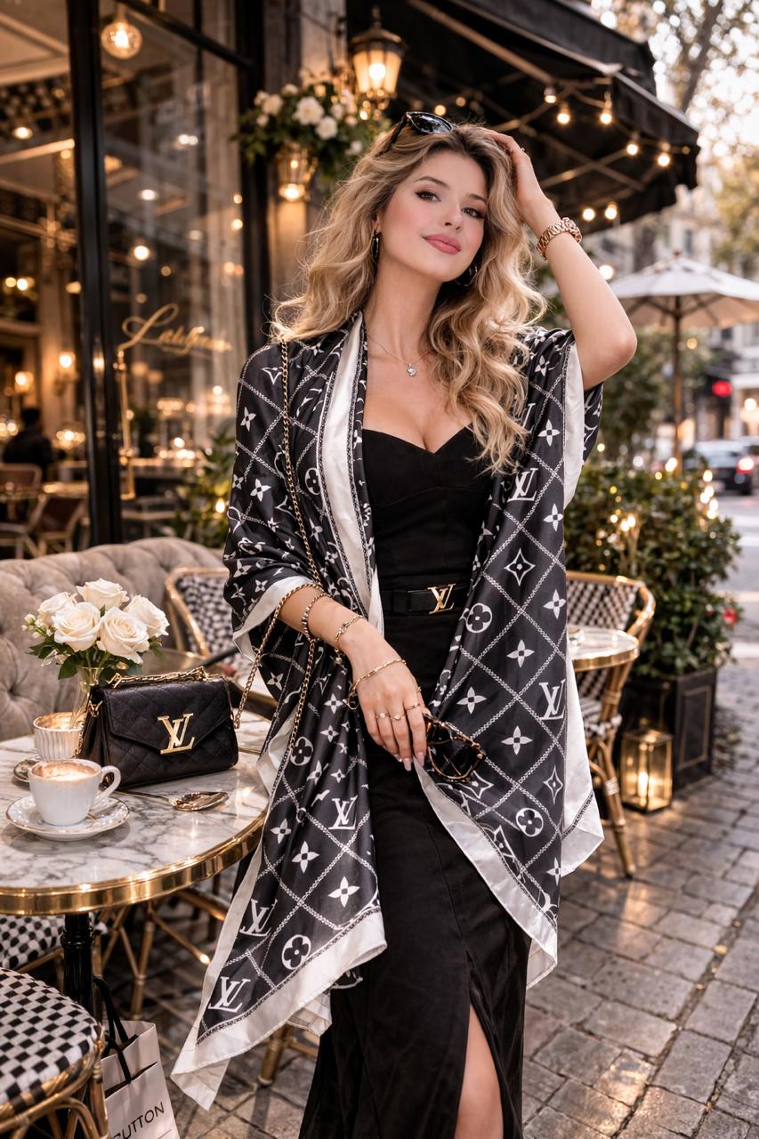 Black Diamond Silk Scarf