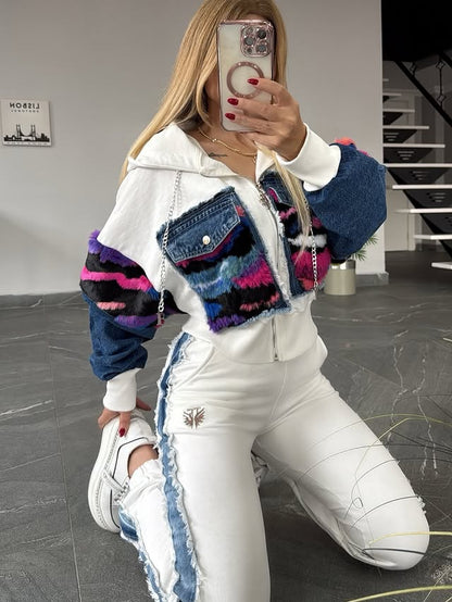 Urban Denim Pop Co Ord Set