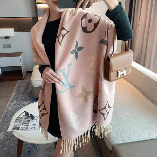 Signature Monogram Luxe Winter Shawl