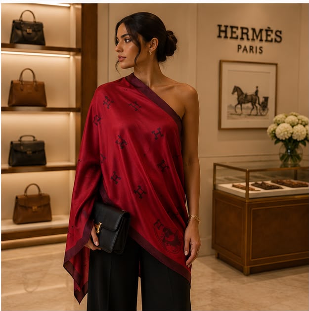 H Monogram Luxe Scarf