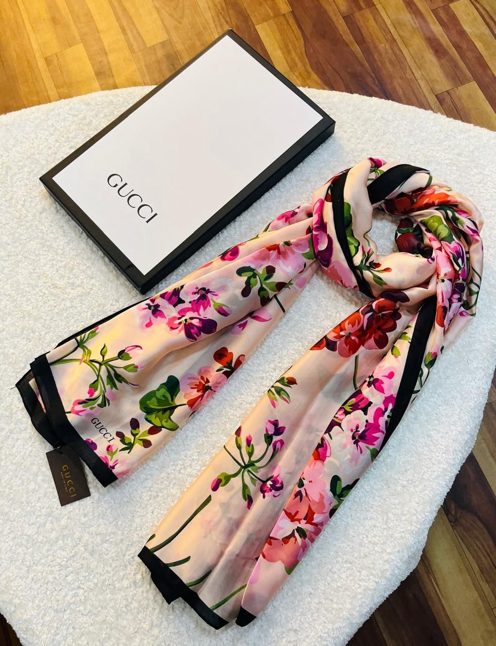 Luxury Brand Print Gucci Silk Scarf