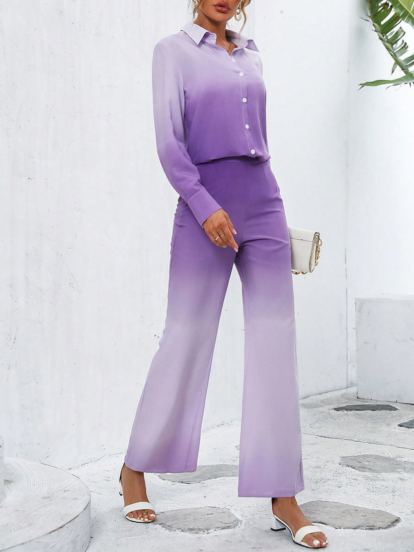 Beautiful Shaded Shirt And Pants Co-Ord