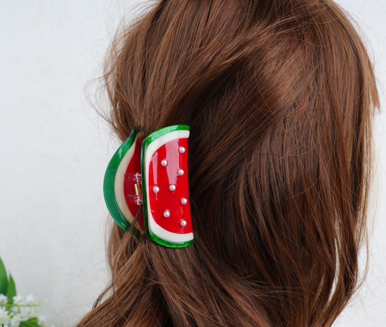 Cute Watermelon Hairclaw Clip