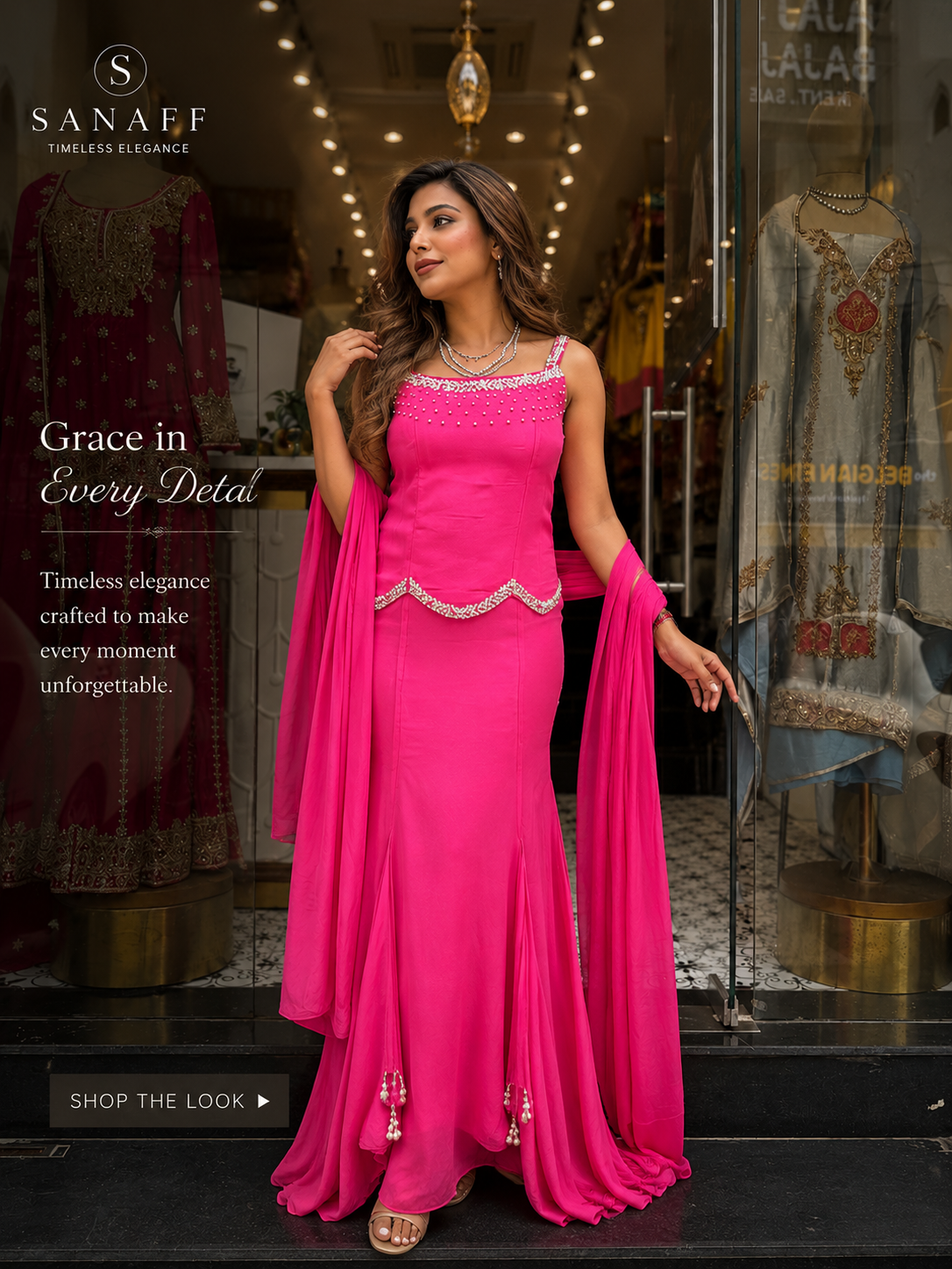 Dreamy Luxe Embellished Gown Set