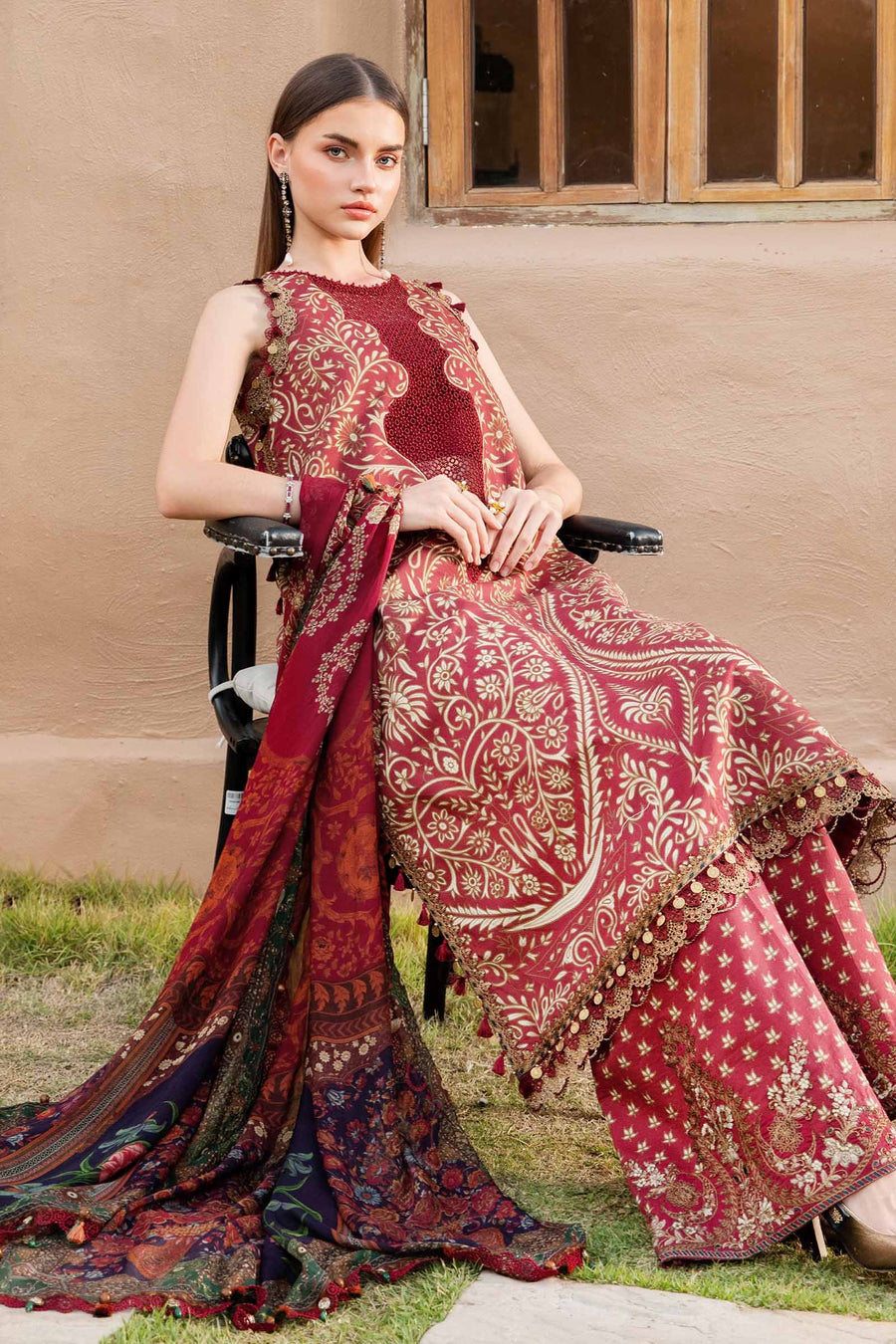 3 Piece Unstitched Printed Lawn Suit | MPT 2512 - A