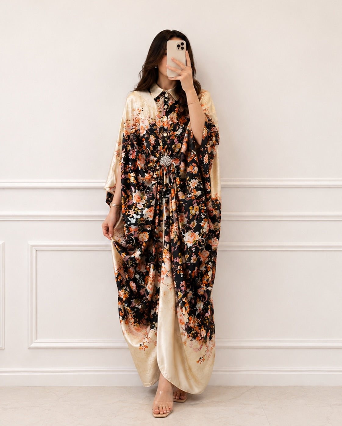 Rose Luxe Drape Kaftan