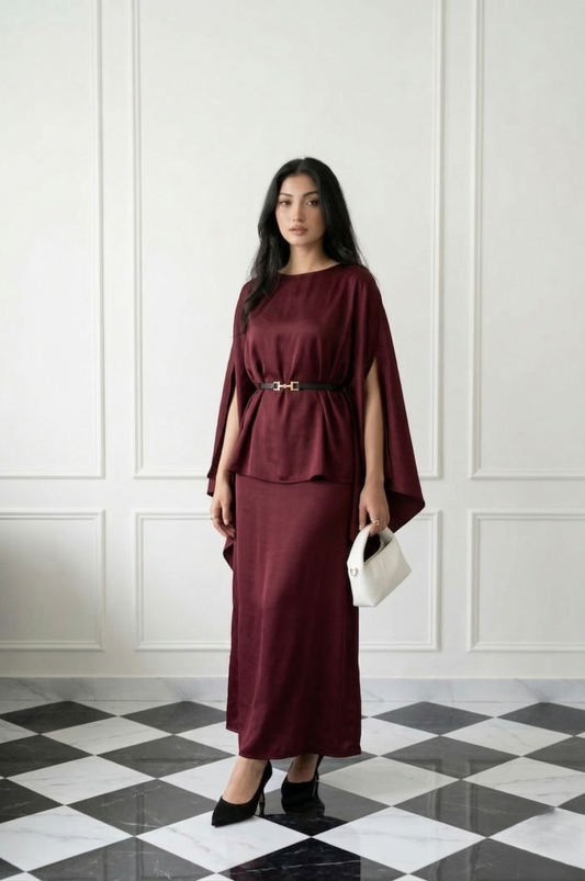 Rose Luxe Drape Kaftan