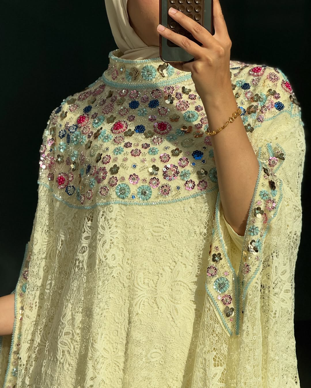 Nooreh Luxe Elegant Lace Kaftan
