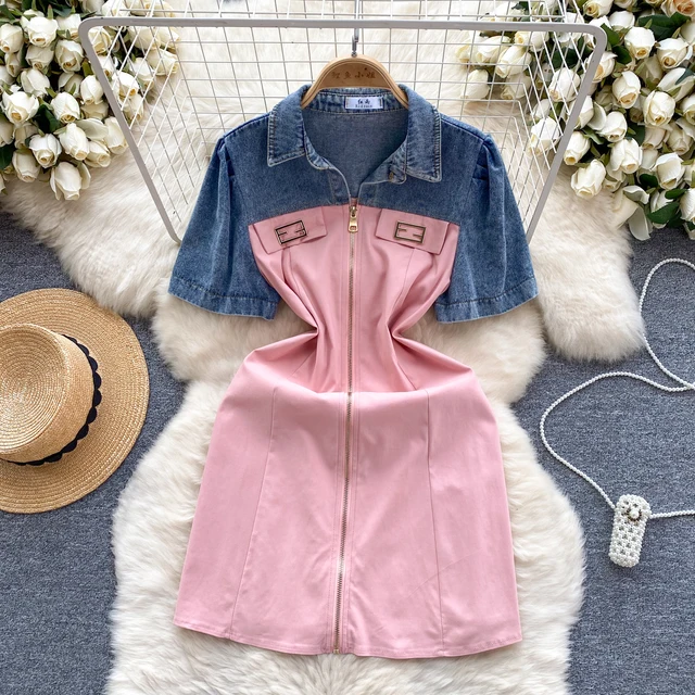 Korean Demy Half Denim Dress