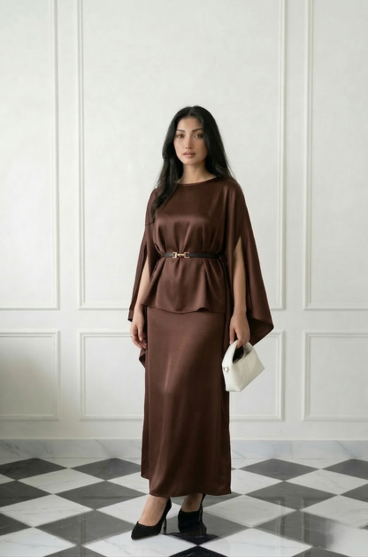 Rose Luxe Drape Kaftan