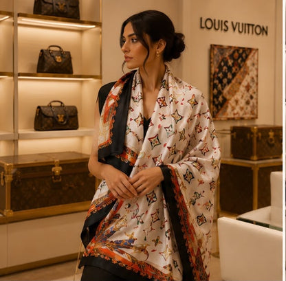 Liva Luxury Monogram Stole