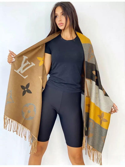 Signature Monogram Luxe Winter Shawl