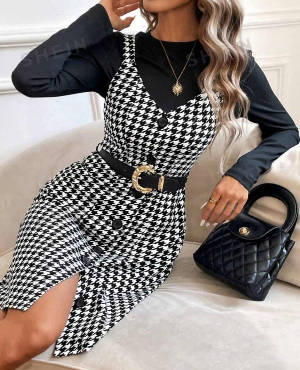 Beautiful two piece winter tweed dress