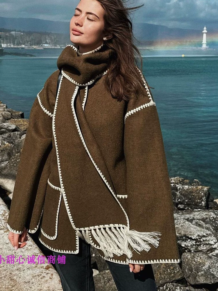 The Alpine Luxe Fringe Poncho
